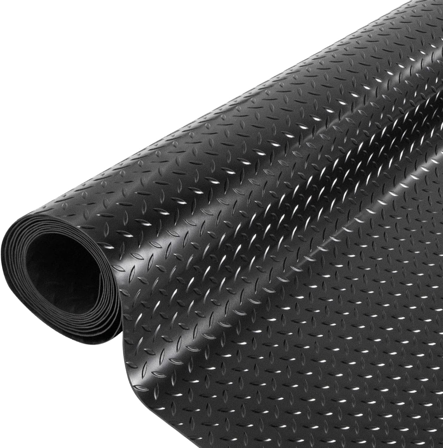 ybaymy Garage Floor Mats, 1 x 5m Waterproof Anti Slip Rubber Floor Mats, 3mm Thick Heavy Duty Rubber Flooring Matting Roll for Garage, Workbench, Van, Kitchen, Gym and Shed-8