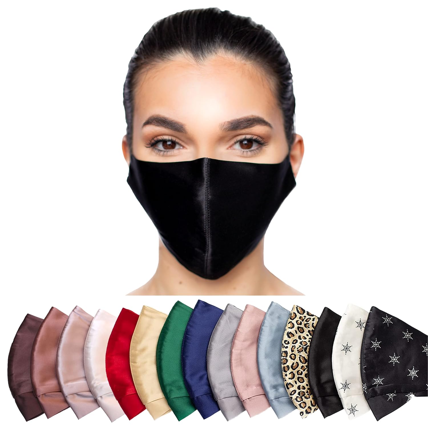 HABAC STUDIO - 100% Mulberry Silk Face Mask Face Masks Washable UK Reusable Face Mask Mens Face Mask Silk Mask Face Covering for Women Silk Face Masks Nose Wire. Choice of 15 Colours-0