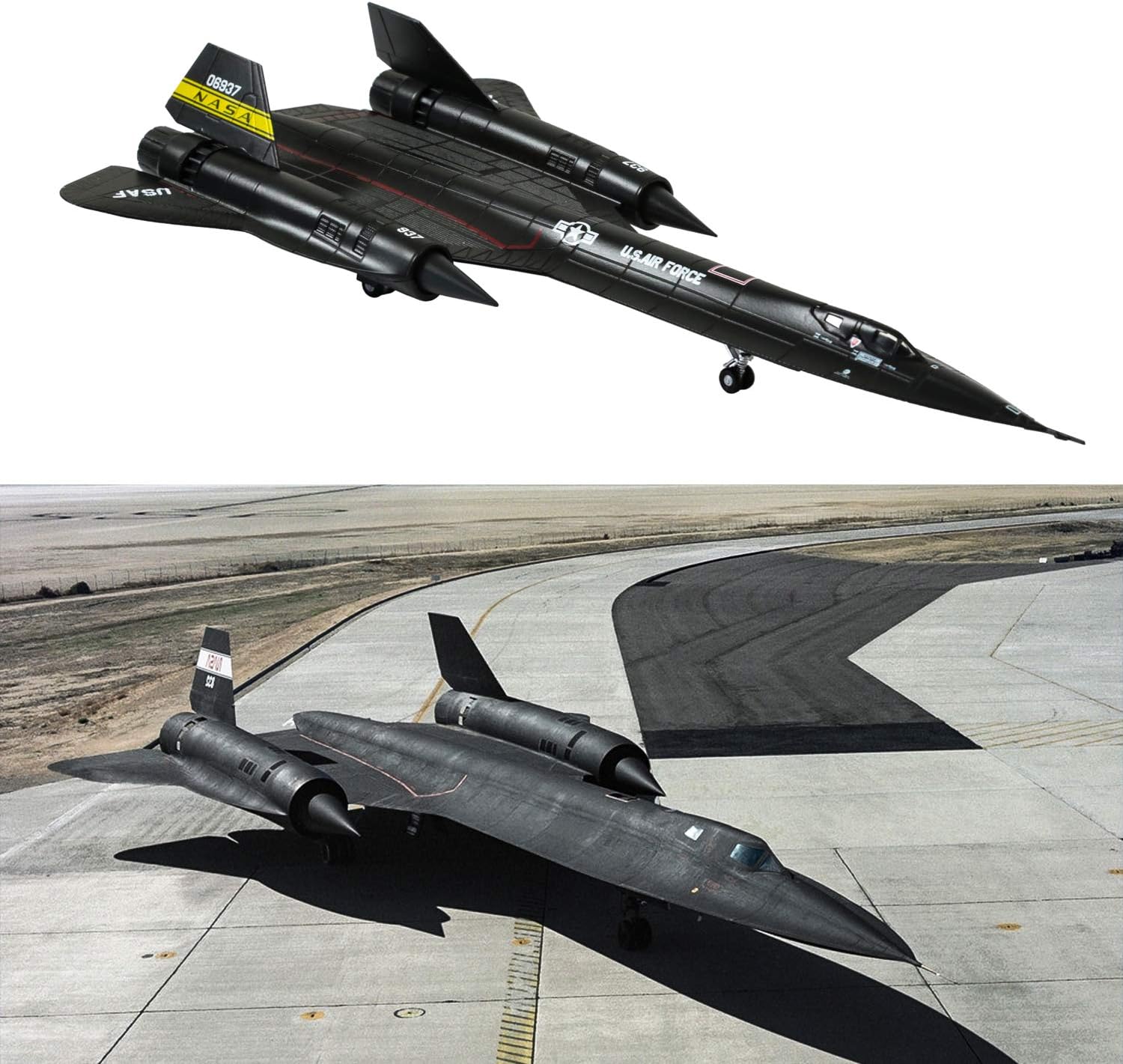 1/144 SR71 Blackbird High-Altitude Reconnaissance Aircraft Metal Fighter Military Model Diecast Plane Model for Collection or Gift-5