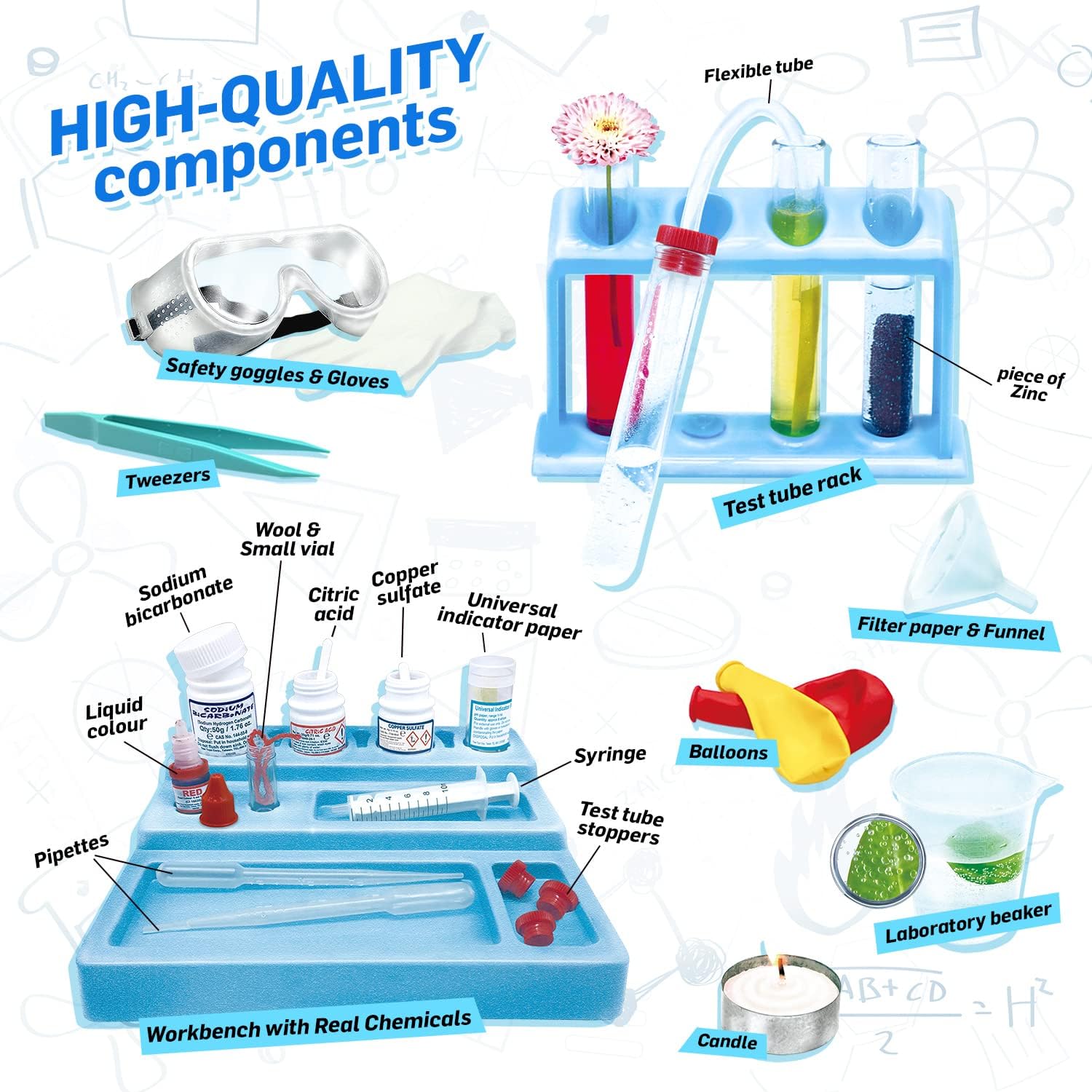 Wild Environmental Science TEST TUBE CHEMISTRY LAB | Kids Toys for Science Experiments | Hands-On Lessons in Chemistry | Safe & Fun Educational Kit for Budding Chemists | Ages 8+-1