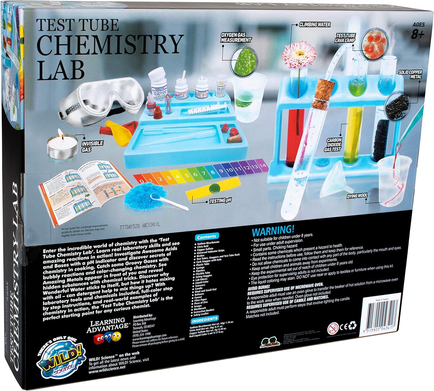 Wild Environmental Science TEST TUBE CHEMISTRY LAB | Kids Toys for Science Experiments | Hands-On Lessons in Chemistry | Safe & Fun Educational Kit for Budding Chemists | Ages 8+-3