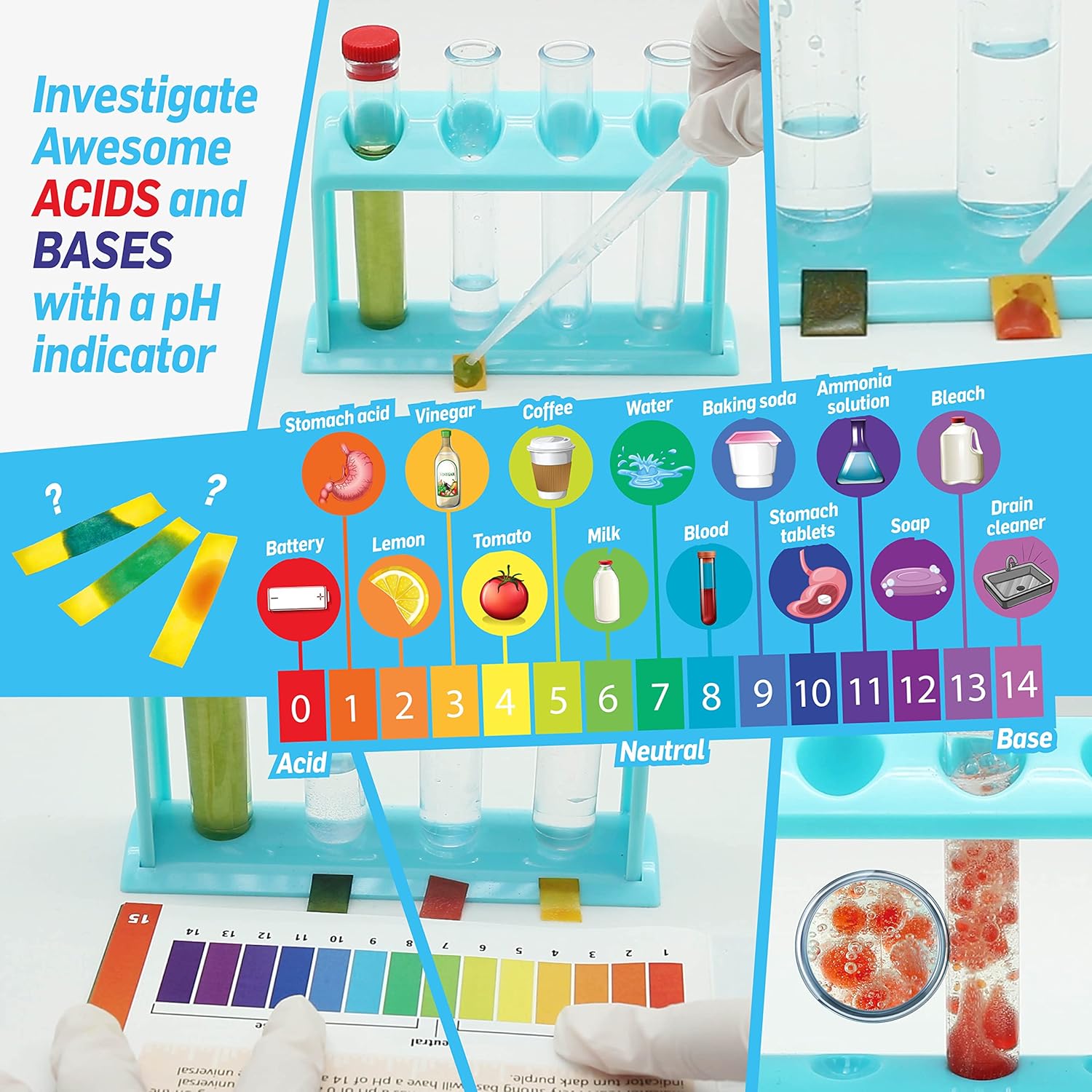 Wild Environmental Science TEST TUBE CHEMISTRY LAB | Kids Toys for Science Experiments | Hands-On Lessons in Chemistry | Safe & Fun Educational Kit for Budding Chemists | Ages 8+-5