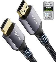 HDMI 2.1 Cable 2m(6Ft)Certified,Stouchi 10K 8K Ultra HD 48Gbps High Speed 10K 8K120 4K120 144Hz RTX 3080 eARC HDR10 4:4:4 HDCP 2.2&2.3 Dolby Compatible with Roku TV/PS5/Xbox Series X/Samsung/Sony/LG