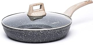 CAROTE Egg Omelette Pan,26cm Nonstick Egg Frying Pan, Egg Skillet for Breakfast, Pancake, Plett, Crepe Pan, Suitable for All Hobs & Induction