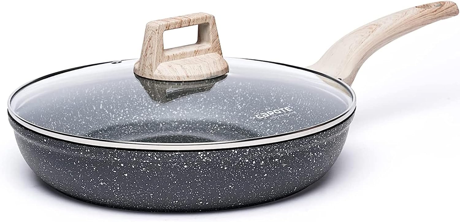 CAROTE Egg Omelette Pan,26cm Nonstick Egg Frying Pan, Egg Skillet for Breakfast, Pancake, Plett, Crepe Pan, Suitable for All Hobs & Induction-0