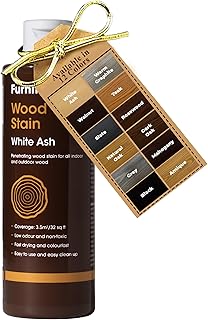 Furniture Clinic Wood Stain (White Ash) – Fast Drying, Highly Concentrated, and Easy-to-Apply Wood Stain for All Indoor & Outdoor Wood – Water Based & Non-Toxic – 250ml