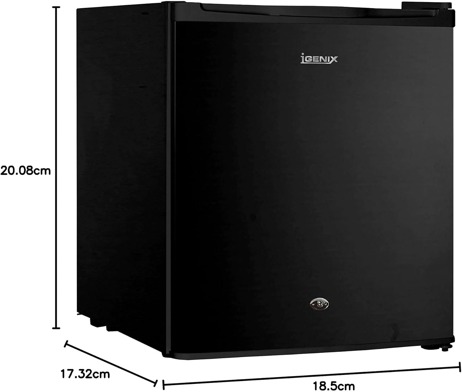 Igenix IG3711BL Table Top Fridge with 47 Litre Capacity, 4 Litre Ice Box, 1 Shelf, Reversible and Lockable Door, Black-8