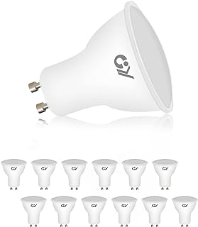 GY GU10 LED Bulbs Cool White 6500K,8W 800lm Energy Saving GU10 LED Light Bulbs,80W Halogen Bulb Equivalent 120° Wide Beam for Ceiling Non-dimmable,Pack of 12