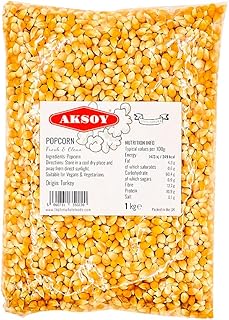 AKSOY 1KG Popping Corn Kernels - Popcorn Seeds || Stove-top & Microwave Popcorn & Air Popper Friendly Popcorn || New seasonings Corn, New harvested || 1KG …