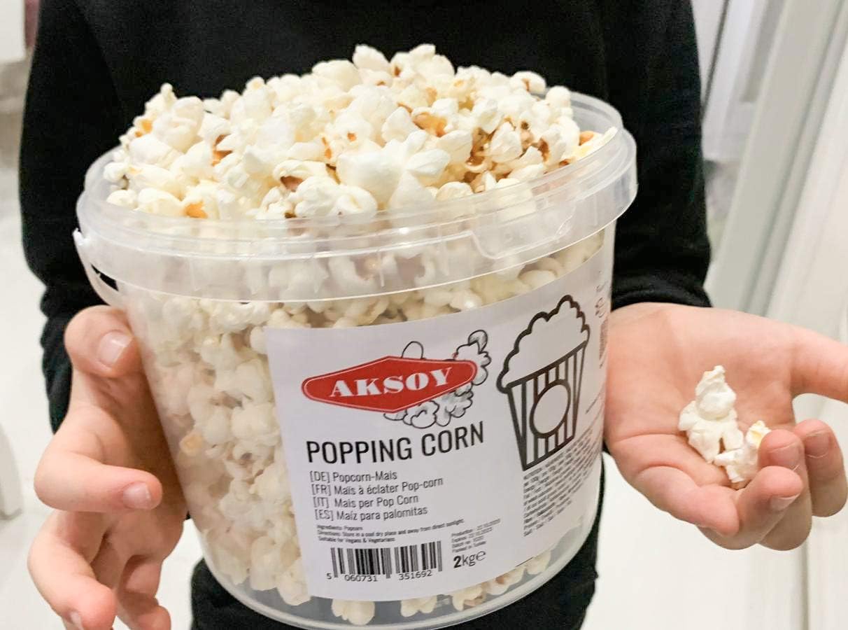 AKSOY 1KG Popping Corn Kernels - Popcorn Seeds || Stove-top & Microwave Popcorn & Air Popper Friendly Popcorn || New seasonings Corn, New harvested || 1KG …-2