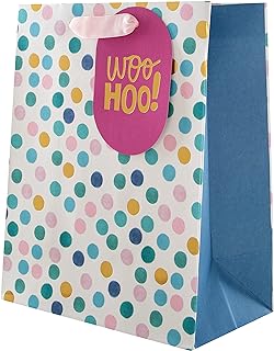 Hallmark Multi-Occasion Medium Gift Bag - Pink and Blue Spot Design