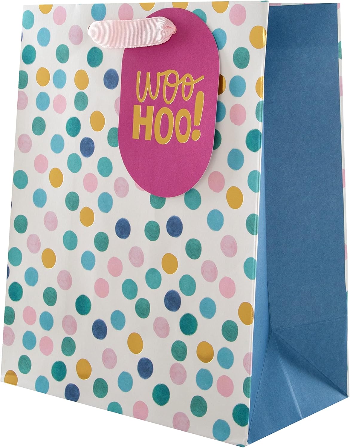 Hallmark Multi-Occasion Medium Gift Bag - Pink and Blue Spot Design-0