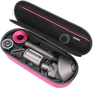 Hard Case for Dyson Supersonic Hair Dryer Iron/Fuchsia-Fits Ful Hair Dryer Accessories & Model HD15/HD08 by RLSOCO（Deep Pink）