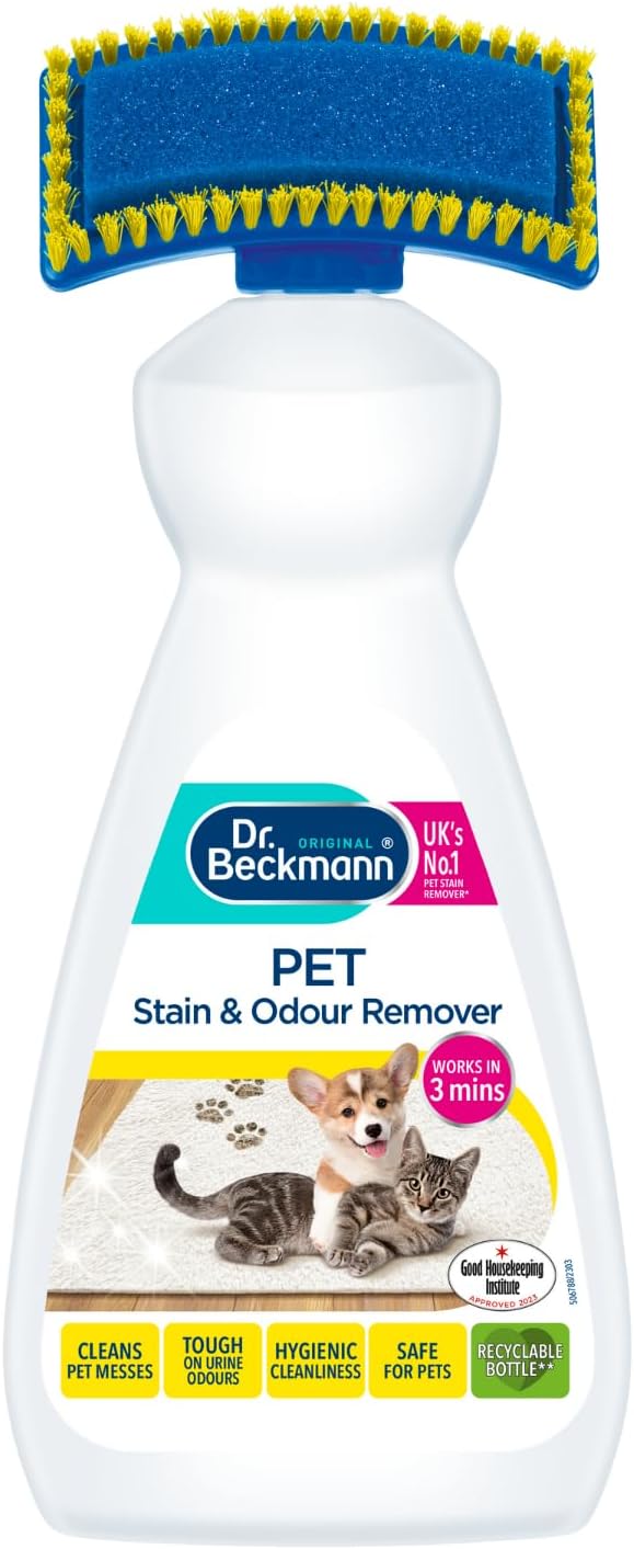 Dr. Beckmann Pet Stain & Odour Remover, Eliminates stains and odours caused by pets, incl. applicator brush, 650 ml-0