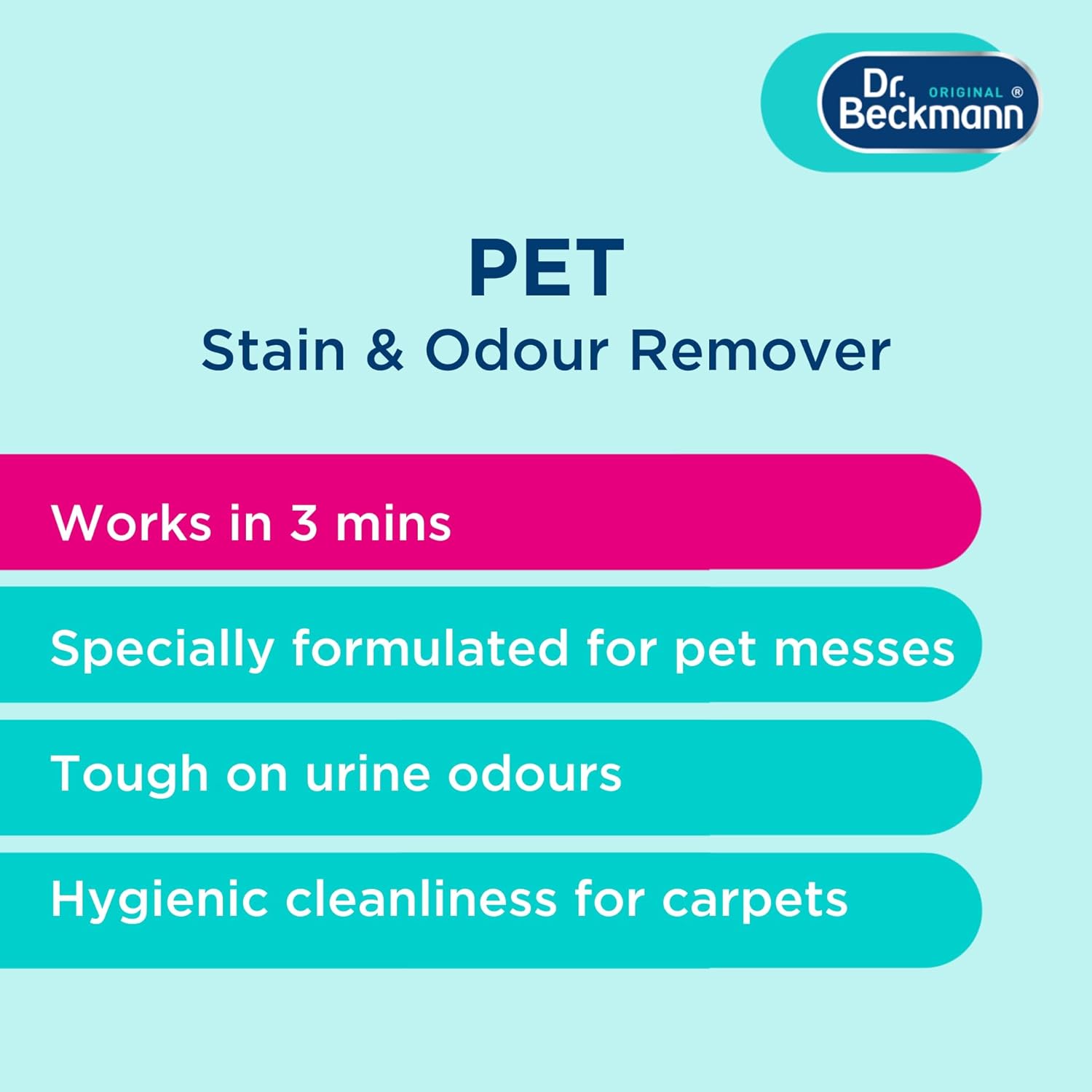 Dr. Beckmann Pet Stain & Odour Remover, Eliminates stains and odours caused by pets, incl. applicator brush, 650 ml-2