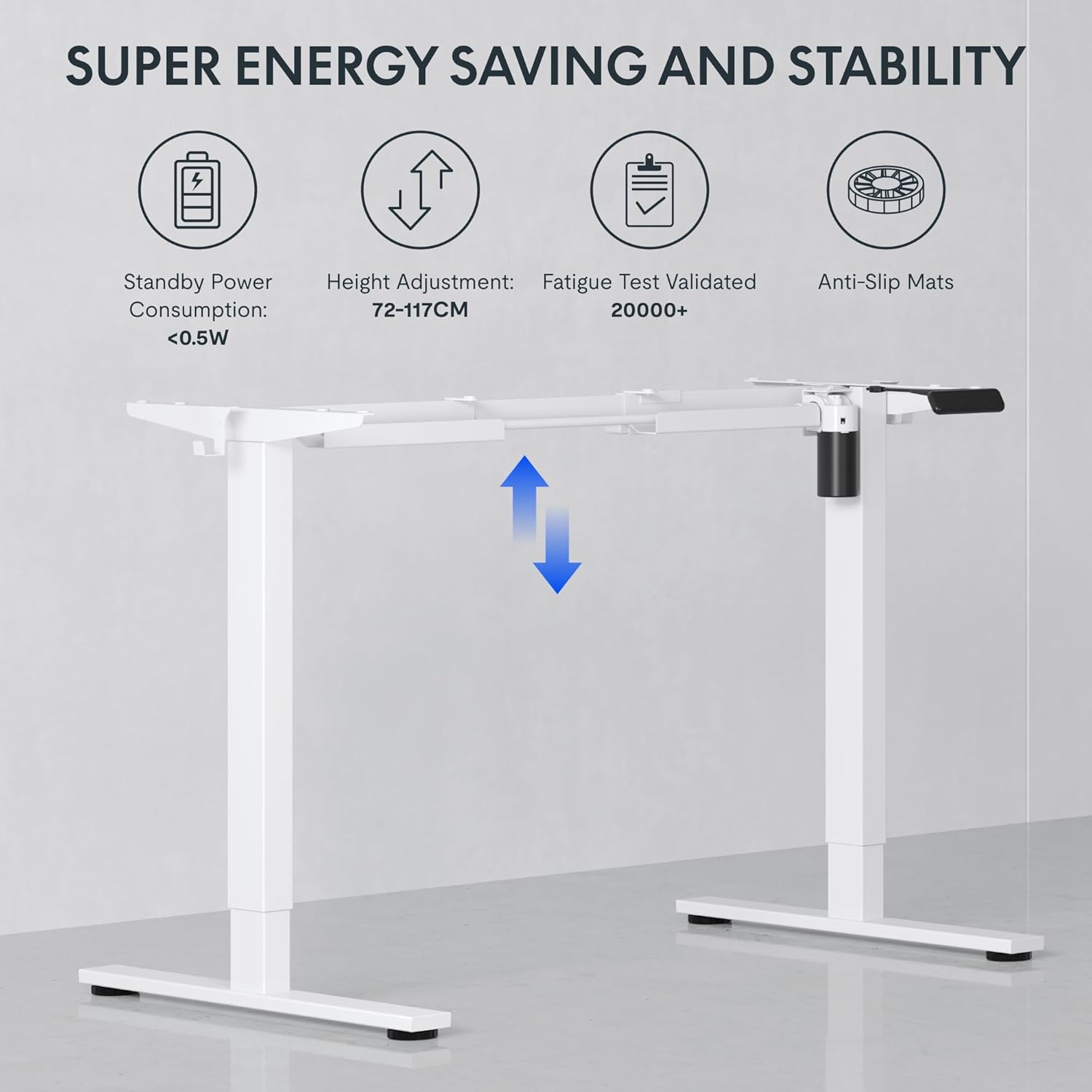 FLEXISPOT Electric Height Adjustable Standing Desk 120 * 60cm Sit Stand Desk Adjustable Desk Stand Up Desk with Cable Tray Backpack Hook Memory Smart Pannel EF1 SERIES(White Frame+Maple Desktop)-6