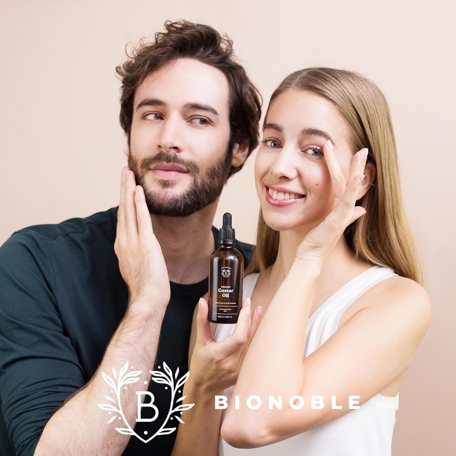 Bionoble Organic Castor Oil 100ml - 100% Pure, Natural, Cold Pressed - Lashes, Eyebrows, Body, Hair, Beard, Nails - Vegan, Cruelty Free - Glass Bottle + Pipette + Pump-6