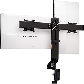 Kensington Monitor Arm with Vesa Mount - Space-Saving Small Monitor Arm for Two Screens with Height Adjustable Settings, Dual Monitor Arm for Home Office, Black (K55513WW)