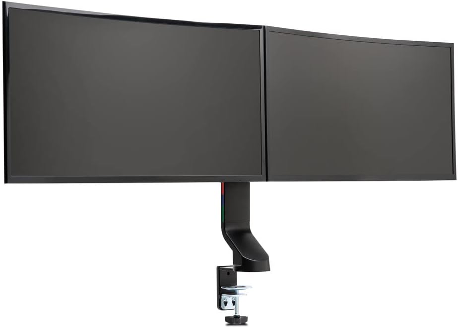 Kensington Monitor Arm with Vesa Mount - Space-Saving Small Monitor Arm for Two Screens with Height Adjustable Settings, Dual Monitor Arm for Home Office, Black (K55513WW)-3