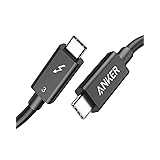 Anker Thunderbolt 3.0 Cable 2.3 ft, Supports 100W Charging / 40Gbps Data Transfer USB C to USB C Cable, Ideal for Type-C MacBooks, Dell, iPad Air 4, iPad Pro 2020, Pixel, Hub, Docking, and More