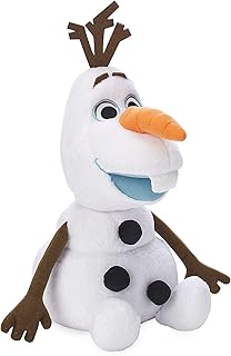 Disney Store Official Olaf Soft Toy, Frozen 2, 38cm/15”, Cuddly Plush Toy Snowman with Shimmery Finish and Embossed Snowflakes, Suitable for All Ages