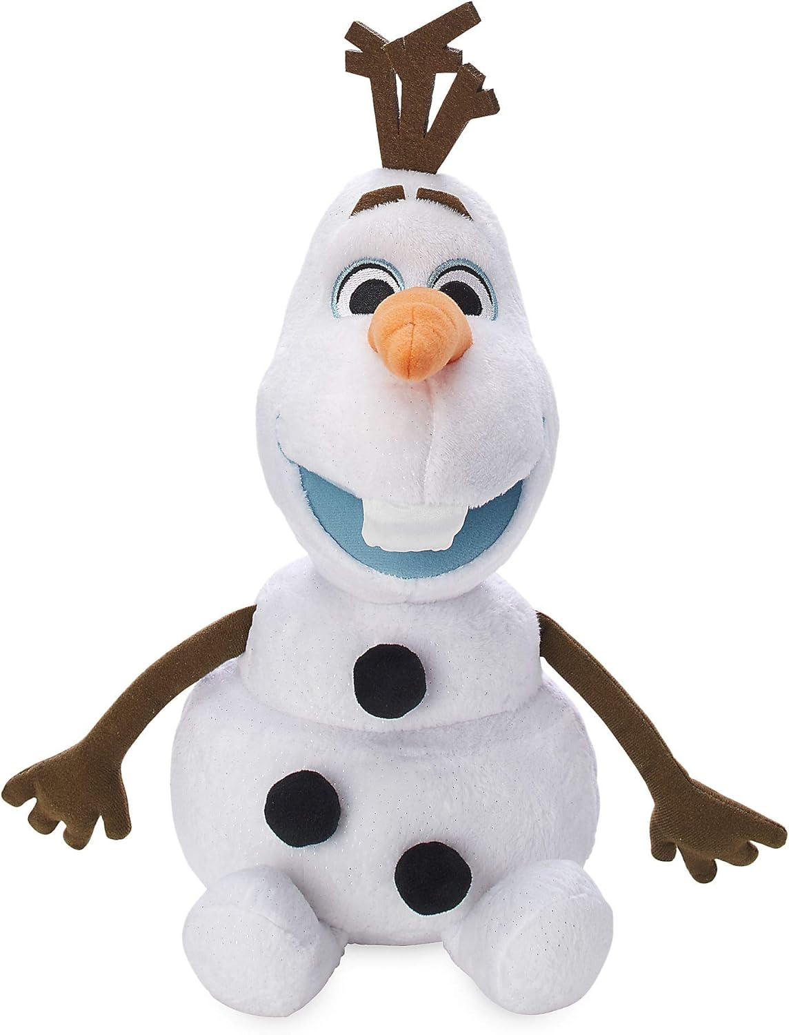 Disney Store Official Olaf Soft Toy, Frozen 2, 38cm/15”, Cuddly Plush Toy Snowman with Shimmery Finish and Embossed Snowflakes, Suitable for All Ages-1