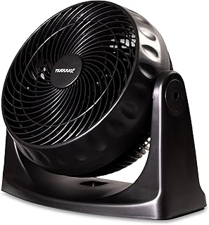 nuovva Electric Turbo Desk Fan – Standing or Wall Mount Design - Powerful Cooling Fan– Oscillating Fan with 90-degree Pivot – Extra Quiet with Powerful Blade – 3 Speed Level Fans - Black