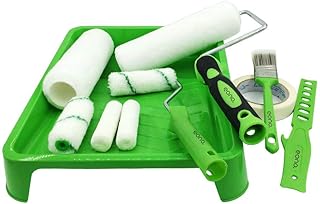 Eono by Amazon - Paint Roller Kit with Brush Set, Lint-Free Roller Sleeves, 9-Inch Paint Tray (12-Pack)