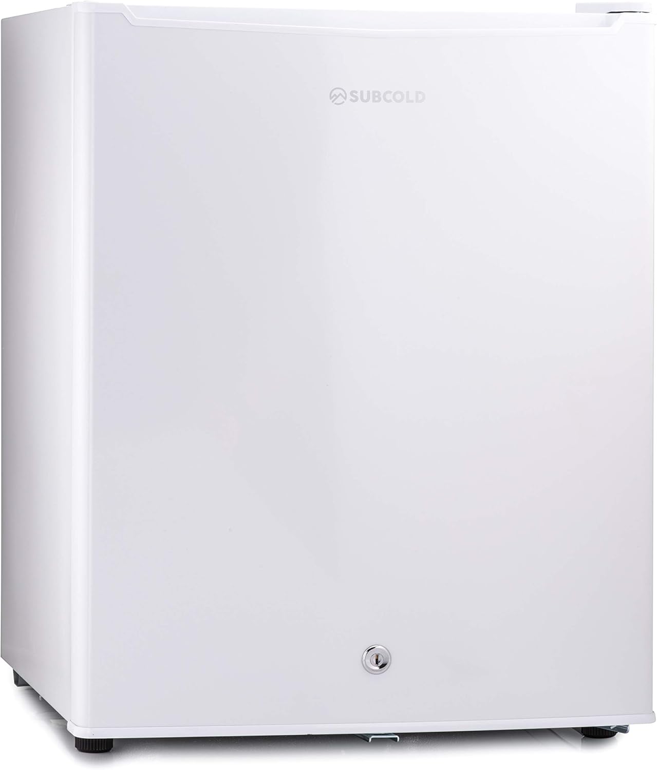 Subcold Eco75 Mini Fridge White | Table-Top Model | Counter-Top Fridge | Solid Door with Chiller Box | Lock & Key | Energy Efficient (75L, White)-0