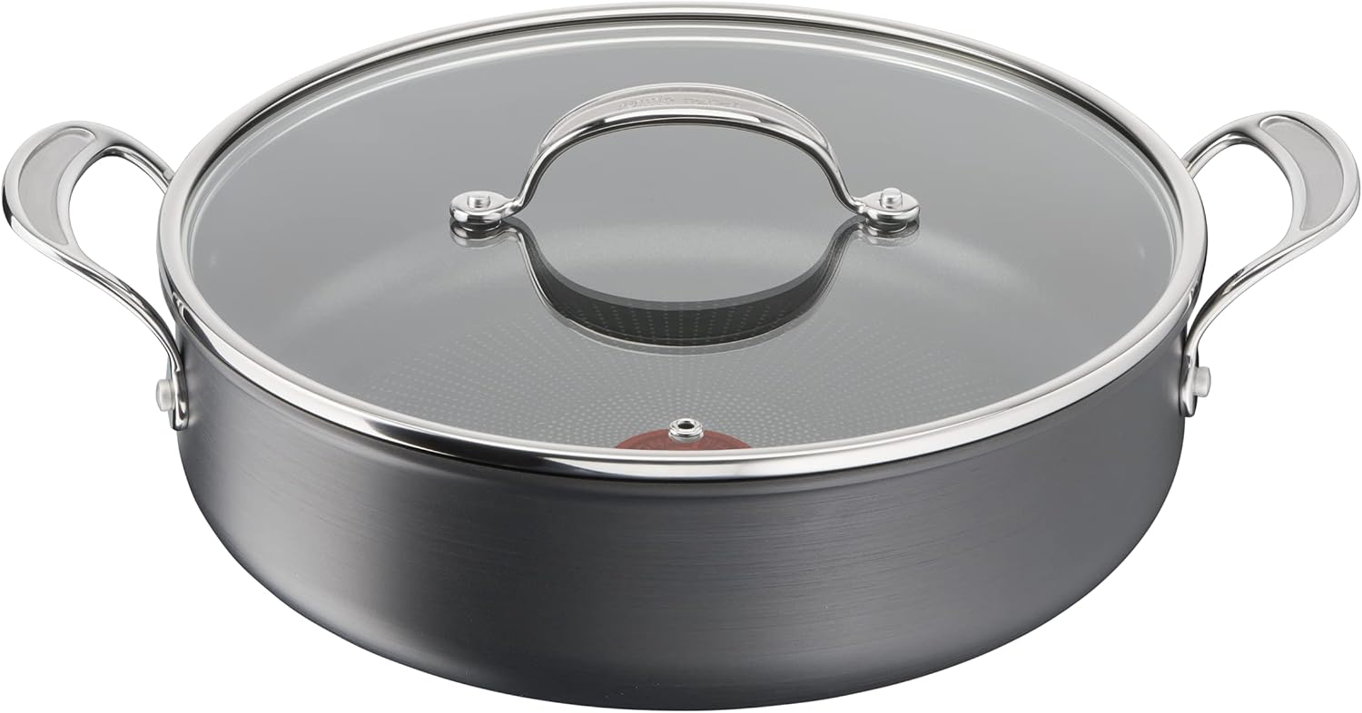 Tefal H9129943 Shallow pan 30cm, Jamie Oliver, Hard Anodised, Aluminium, 5.4 liters, Black-0