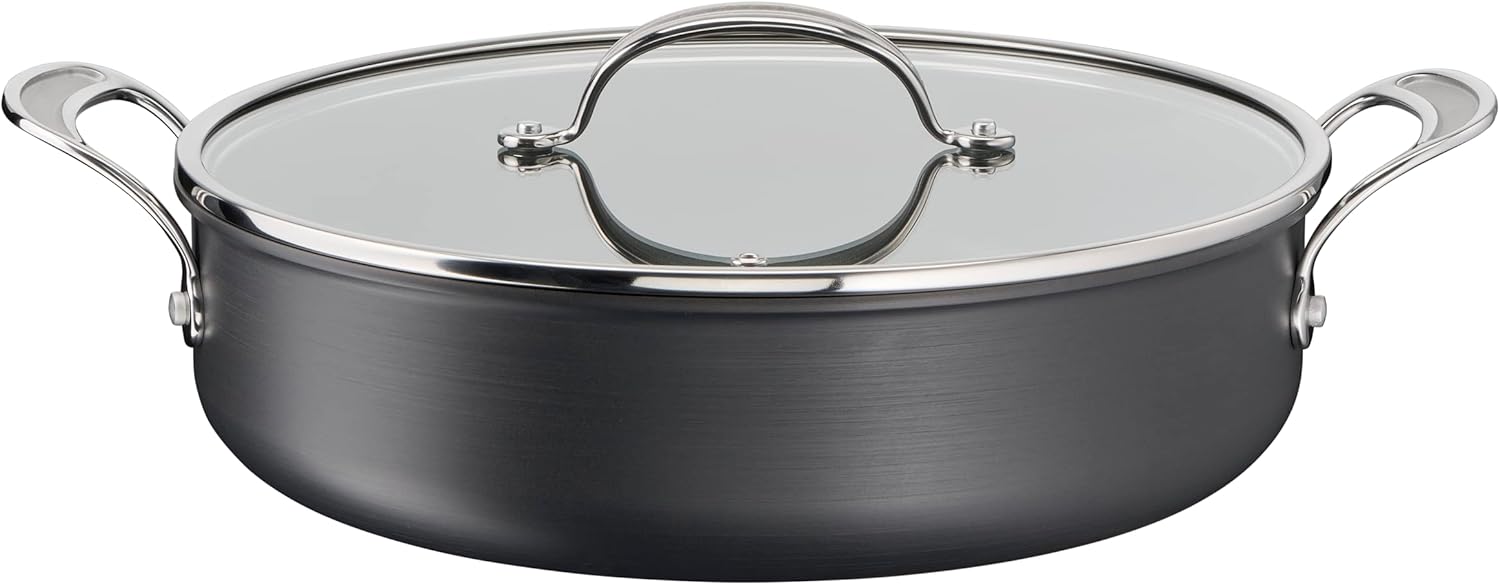 Tefal H9129943 Shallow pan 30cm, Jamie Oliver, Hard Anodised, Aluminium, 5.4 liters, Black-1