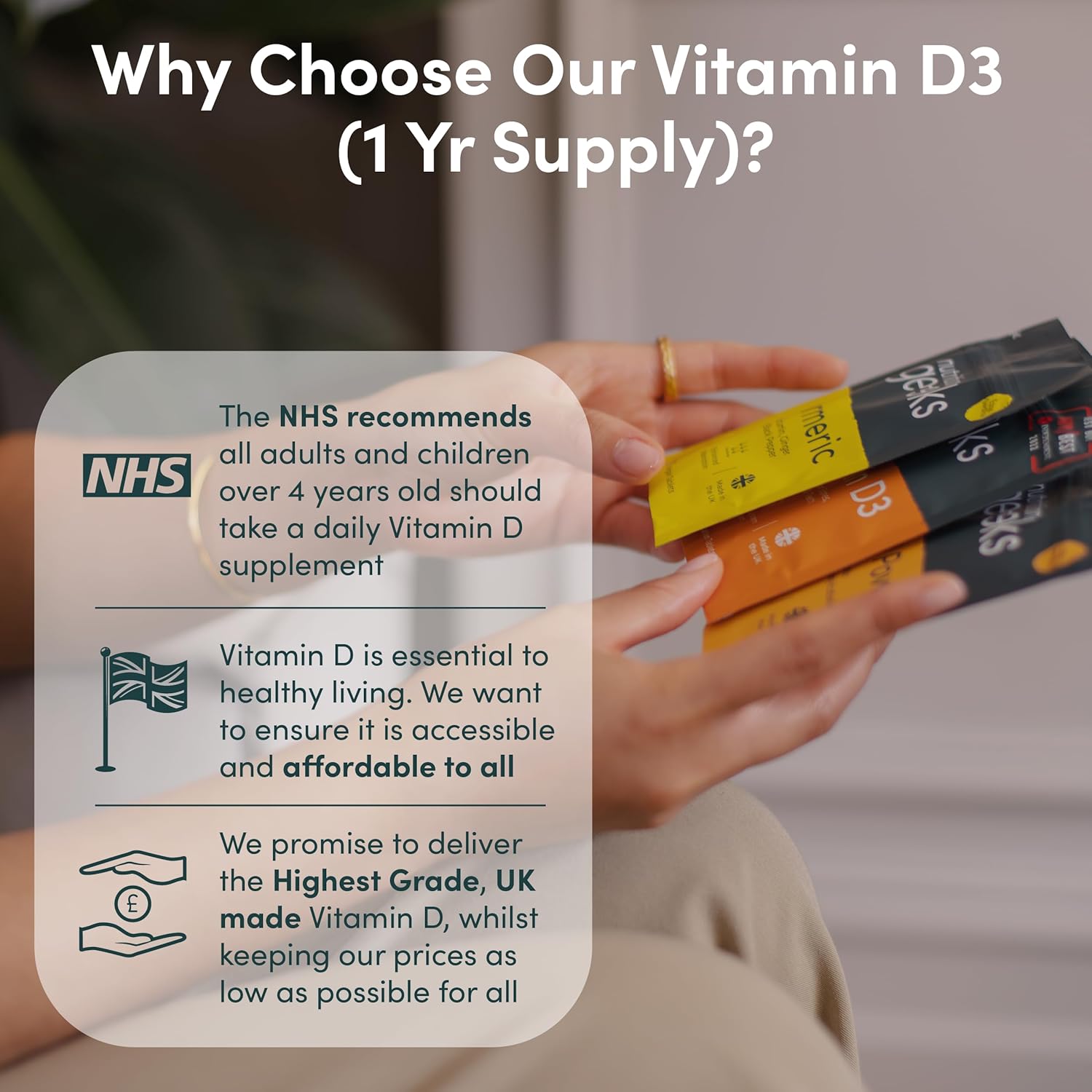 Vitamin D 1000iu - 1 Year Supply, 365 Easy-Swallow Vitamin D Tablets, Vegetarian Vitamin D3, High Strength Immune Support Supplement - Awarded by The Independent UK-1