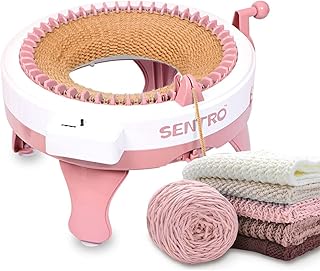 FYGAIN Sentro Knitting Machine, 48 Needles Knitting Loom Machine with Row Counter, Smart Weaving Loom Knitting Round Loom for Adults/Kids, Knitting Board Rotating Double Knit Loom Machine Kits