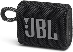 JBL GO 3 Wireless Bluetooth Portable Speaker with Integrated Loop for Travel with USB C Charging Cable, Black