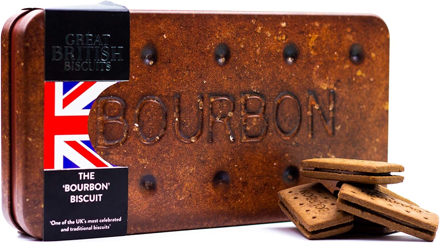 Giant Bourbon Biscuits Gift Set - Chocolate Biscuit Tin Christmas Gifts, Family Biscuits Box with Luxury Bourbon Chocolate Biscuits - Biscuit Hamper Gift Ideas, Chocolate Gifts for Men & Women, 400g-0