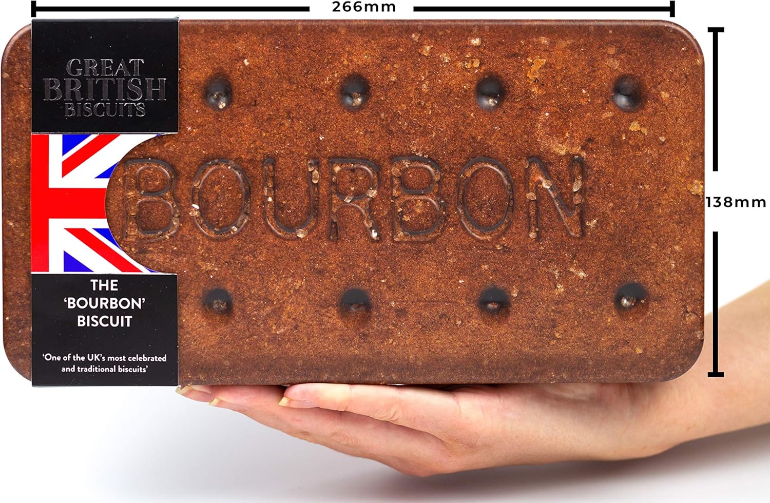 Giant Bourbon Biscuits Gift Set - Chocolate Biscuit Tin Christmas Gifts, Family Biscuits Box with Luxury Bourbon Chocolate Biscuits - Biscuit Hamper Gift Ideas, Chocolate Gifts for Men & Women, 400g-8