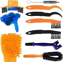 Peaken Bike Cleaning Kits,10pcs Bicycle Cleaner Brushes Tool Kit for Bike Chain, Tire, Sprocket, Cycling Corner Stain Dirt Clean, Fits for All Bikes