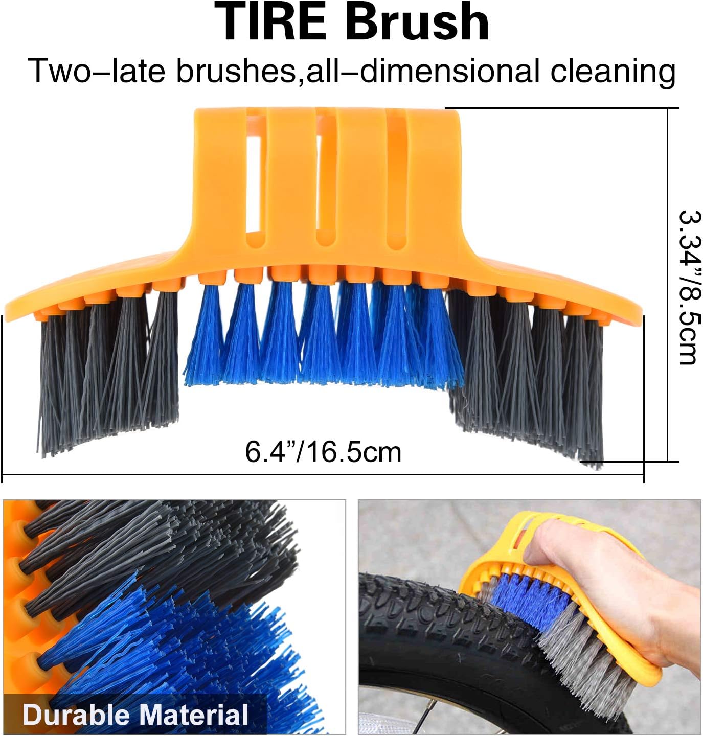 Peaken Bike Cleaning Kits,10pcs Bicycle Cleaner Brushes Tool Kit for Bike Chain, Tire, Sprocket, Cycling Corner Stain Dirt Clean, Fits for All Bikes-1