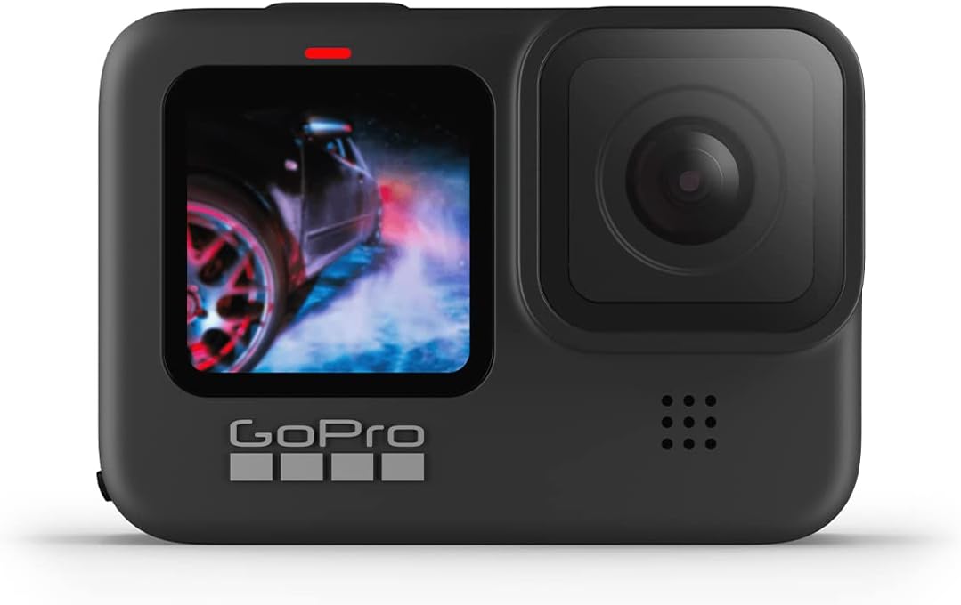 GoPro HERO9 - Waterproof Sports Camera with Front LCD Screen and Rear Touch Screen, 5K Ultra HD Video, 20MP Photos, 1080p Live Streaming, Webcam, Stabilization, Black-0