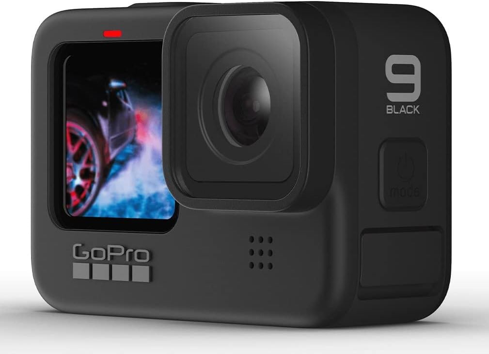 GoPro HERO9 - Waterproof Sports Camera with Front LCD Screen and Rear Touch Screen, 5K Ultra HD Video, 20MP Photos, 1080p Live Streaming, Webcam, Stabilization, Black-1