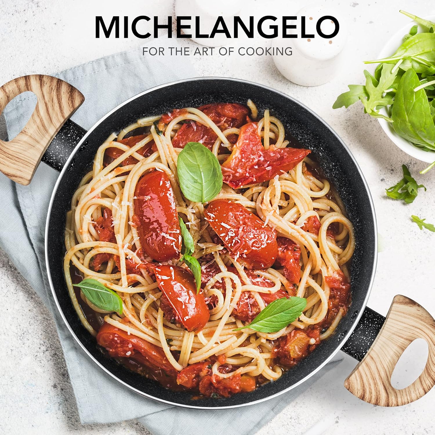 MICHELANGELO 24cm Stock Pot with Lid, 5L Cooking Pot Nonstick Soup Pot with Lid, Induction Pot for Cooking, 5L Pot with Lid, Nonstick Pot for Kitchen, Soup Pot with Bakelite Handle, 24cm Pot-7