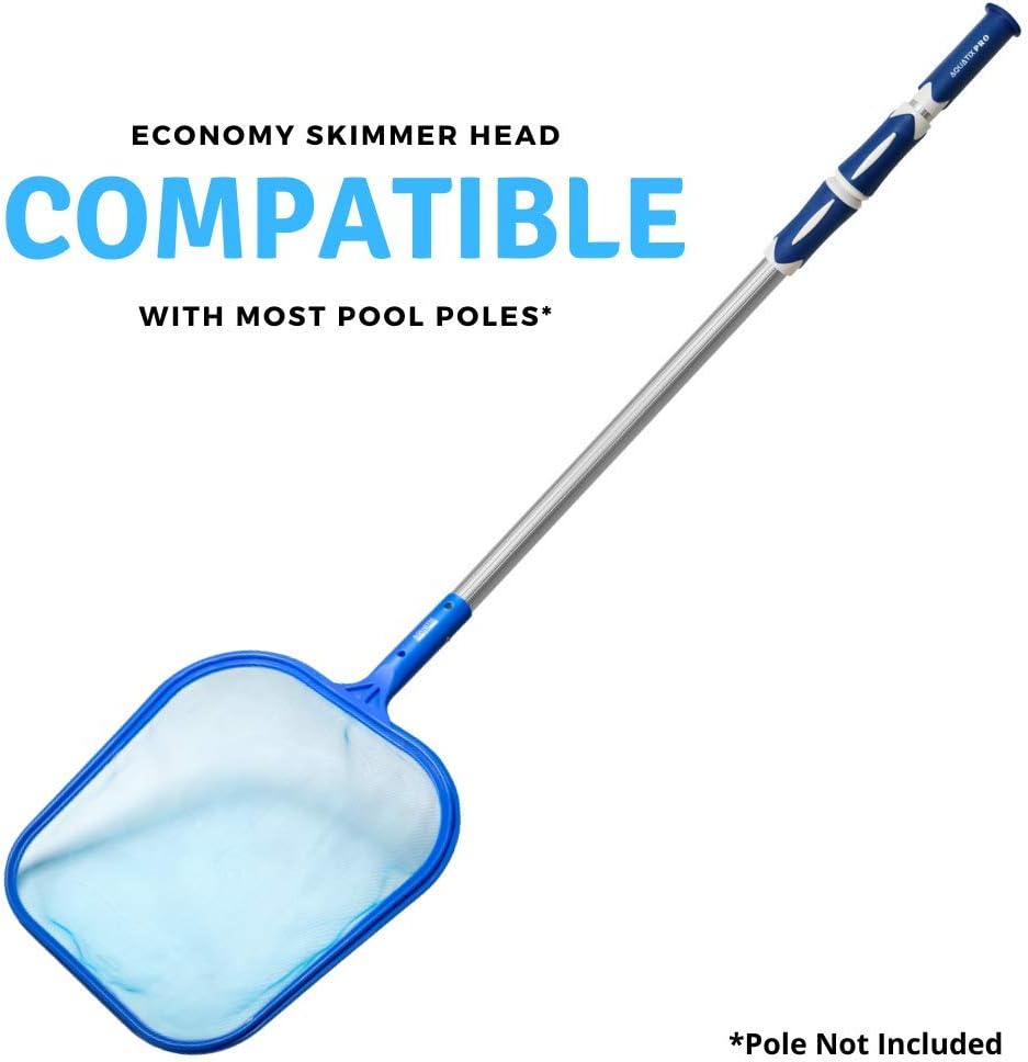 Aquatix Pro Pool Skimmer Net, Fine Mesh Rake Head for In-Ground & Above Ground Swimming Pools, Best for Removing Leaves & Debris from Spa, Hot Tub, Ponds, Fountains, Inflatables & Other Surfaces-4