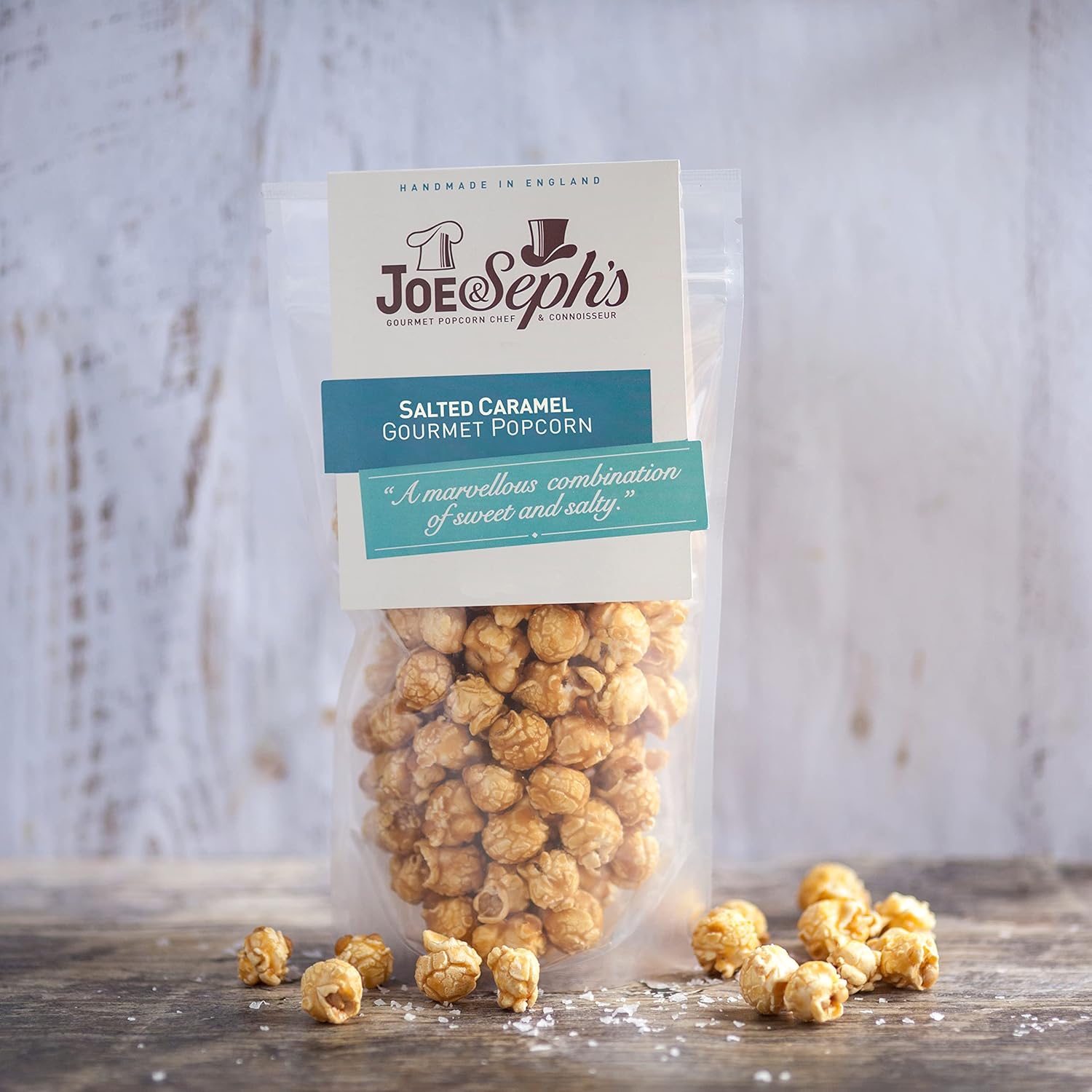 Joe & Sephs Salted Caramel Popcorn (1 x 80g) | Gourmet Air-Popped Popcorn, 2 Stars-Great Taste Award Winner in 2020, Handmade in UK All Natural Ingredients-2