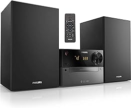 PHILIPS Audio M4505/12 Micro Music System with Bluetooth (DAB+/FM Radio, USB, CD, MP3-CD, 60 W, Audio-In, USB Port for Charging, Bass-Reflex Loudspeakers, Digital Sound Control)