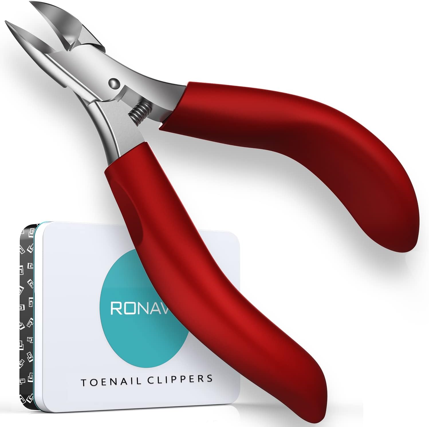 Podiatrist Toenail Clippers, Professional Thick & Ingrown Toe Nail Clippers for Men & Seniors, Pedicure Clippers Toenail Cutters, Super Sharp Curved Blade Grooming Tool-0