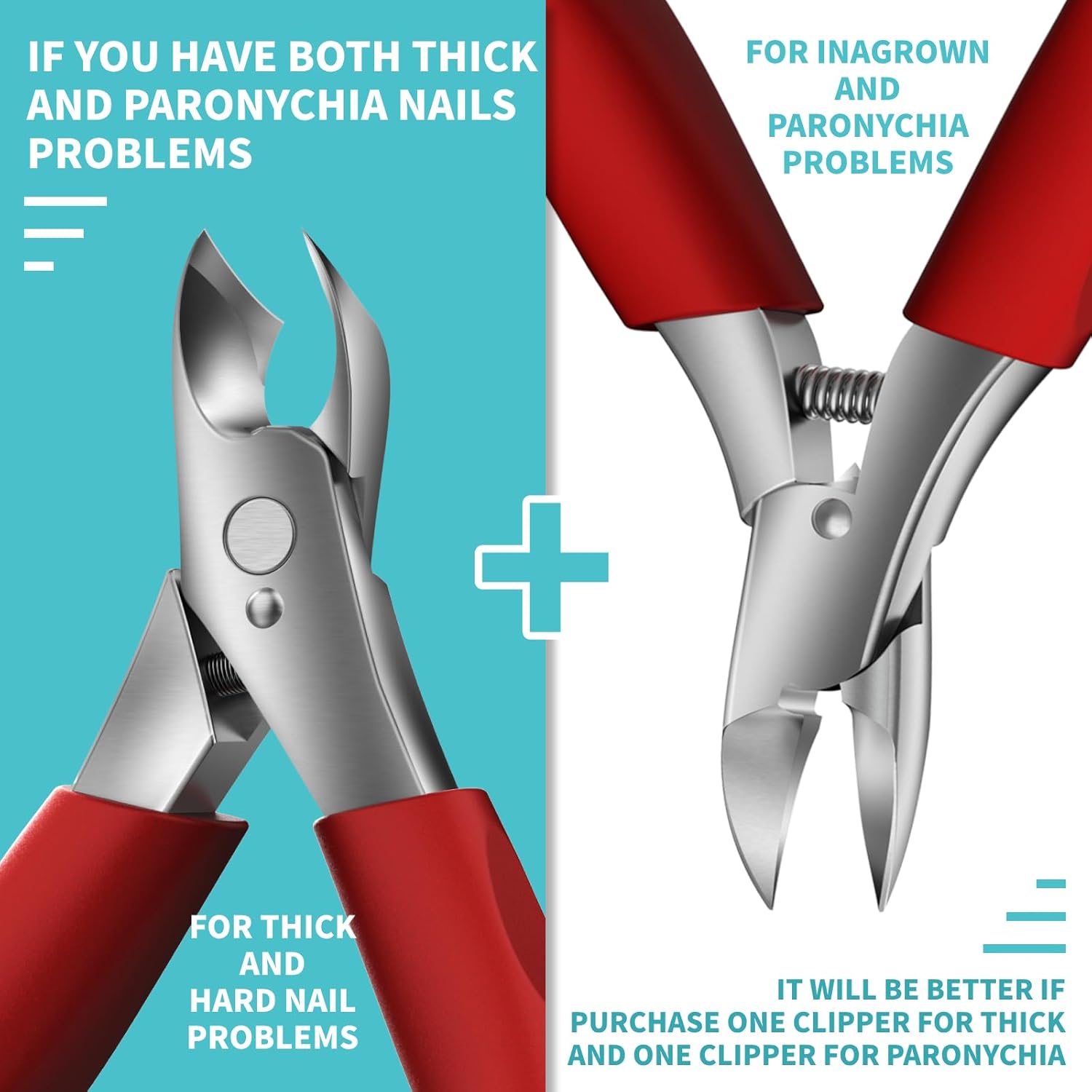 Podiatrist Toenail Clippers, Professional Thick & Ingrown Toe Nail Clippers for Men & Seniors, Pedicure Clippers Toenail Cutters, Super Sharp Curved Blade Grooming Tool-6