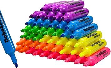 Dabo & Shobo Fluorescent Pen Multi Color And Beautiful Combination Set Liquid Ink Fast Drying And Not Easy To Fade 48 Pieces Are Suitable For Classroom, Office And Shop Short Style