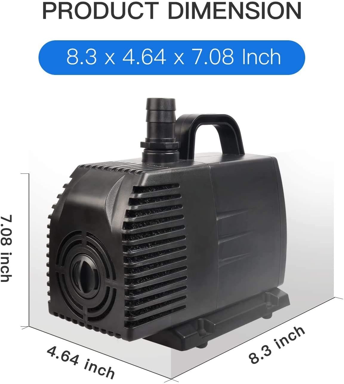 Simple Deluxe 1056GPH (5000L/H,276W) UL Listed Submersible Pump, Water Pump for Fish Tank, Hydroponics, Aquaponics, Fountains, Ponds, Statuary, Aquariums & More-1