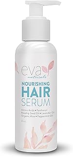 Eva Naturals Biotin Hair Growth Serum - All Natural, Healthy & Nourishing Hair Treatment Repair Serum For Hair Loss Support And Frizz Control - Advanced Hair Thickening Formula For Men & Women - 4 Oz…