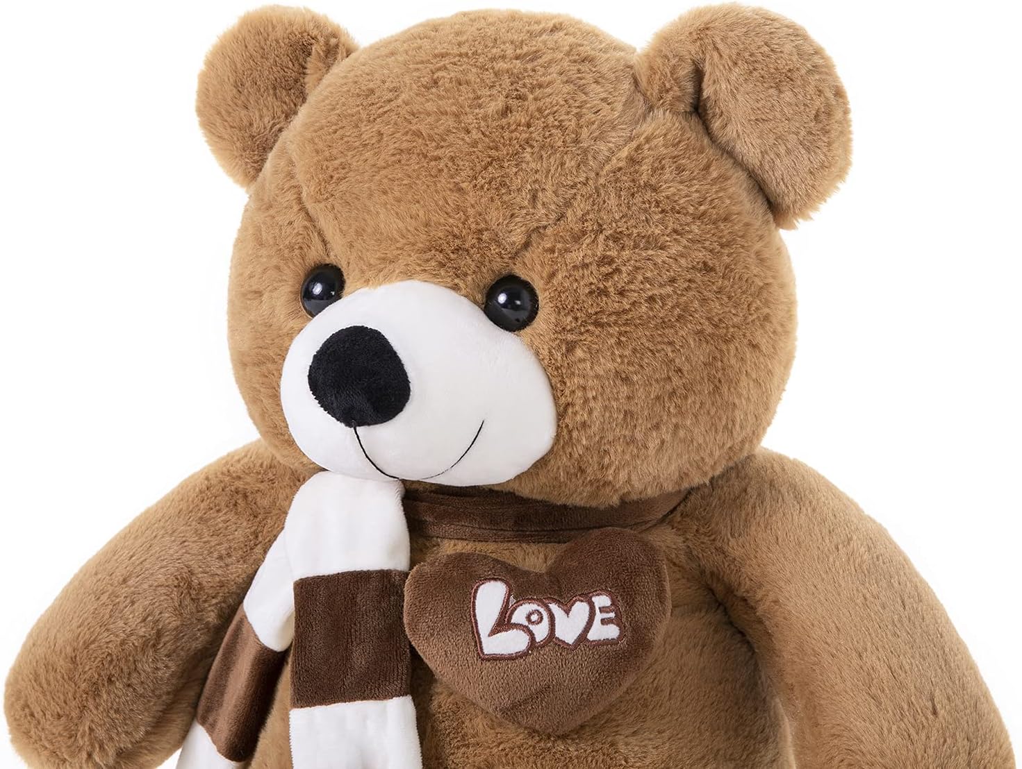 YunNasi 80cm Giant Teddy Bear XL Large Soft Stuffed Teddy Bear Plush Animal Toy, Gifts for Christmas Valentine’s Day Birthday Party,Dark Brown-2